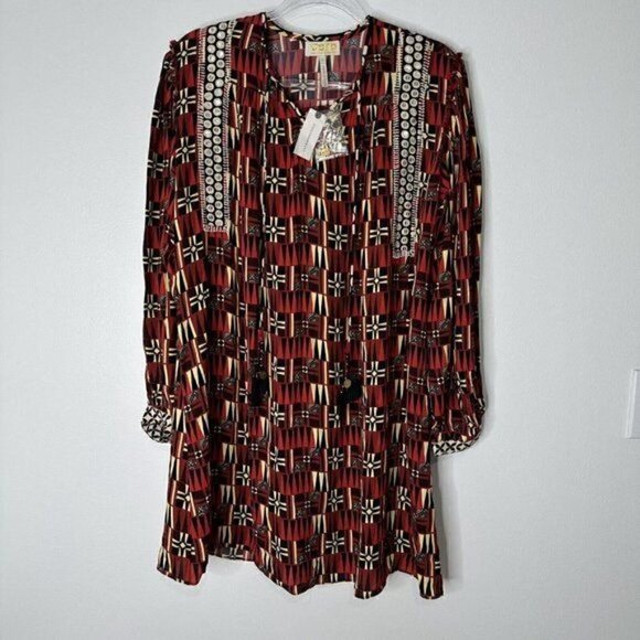 Verb by Pallavi Singhee Dress Red Sarah Tunic size XS - Picture 2 of 16